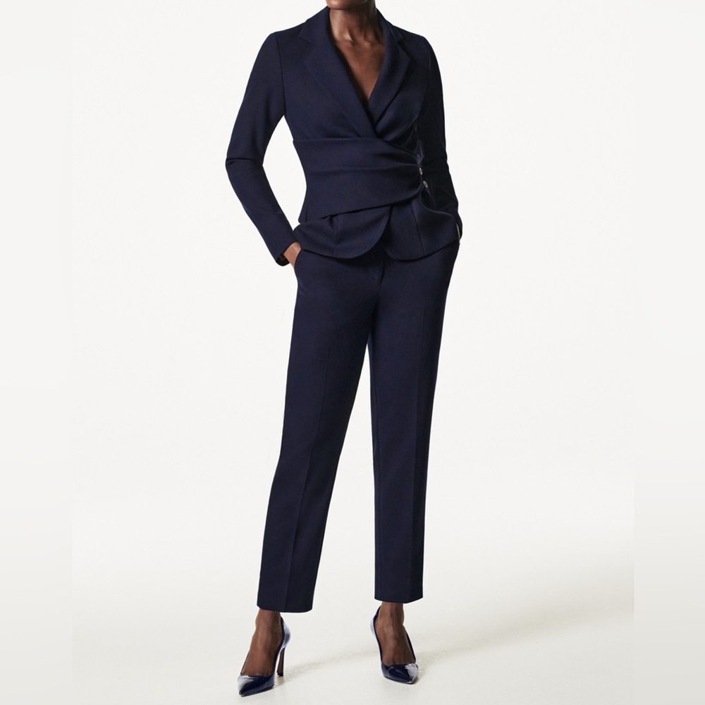 The Fold London Navy Ultimate Wool Collingham Tailored 2 Piece Set Size 10 US